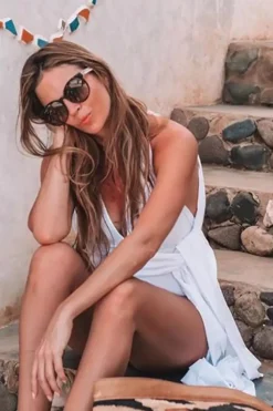 Badeanzug mit Wickeloberteil – Swimsuit Ivory<twobirds Outlet