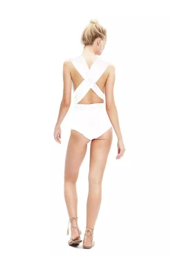 Badeanzug mit Wickeloberteil – Swimsuit Ivory<twobirds Outlet