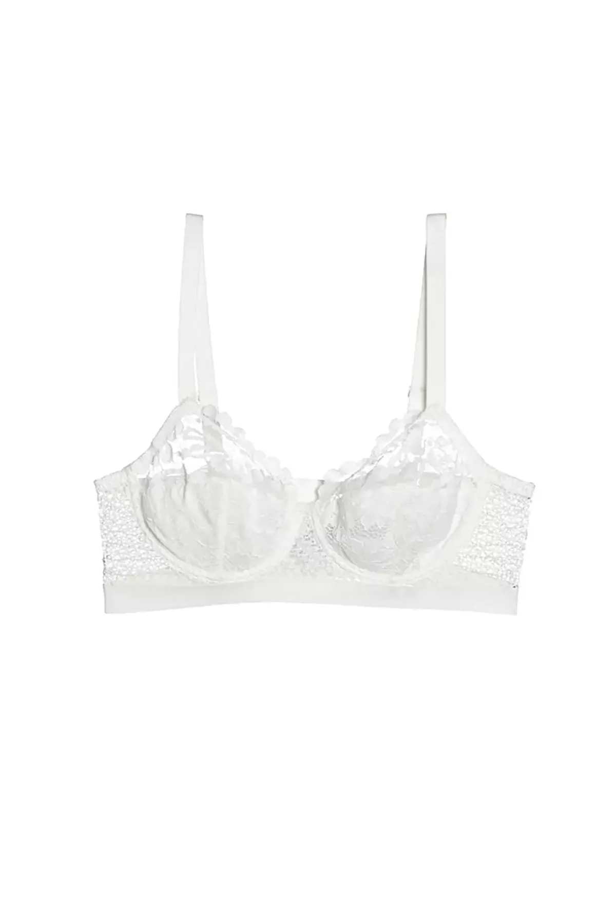 Bügel-BH in Ivory aus floraler Spitze und Mesh<Else Lingerie Online