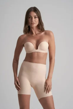 BH in Beige mit abnehmbaren Trägern –<Bye Bra