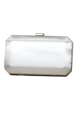 Box Clutch – Ebony Ivory Satin | The<Perfect Bridal Company Sale
