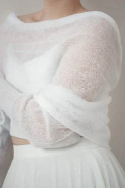 Braut Bolero aus Mohair-Strickmix<Marini Silvano Sale