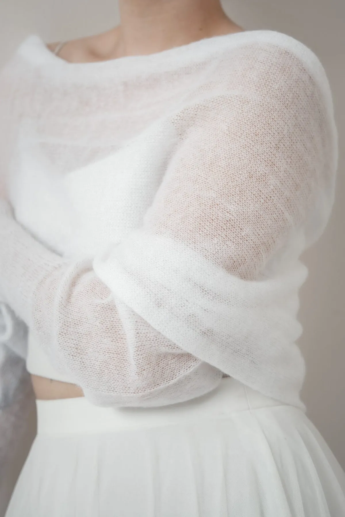 Braut Bolero aus Mohair-Strickmix<Marini Silvano Sale