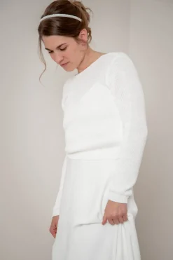 Braut Cardigan mit Perlenknöpfen<forever & eva Clearance