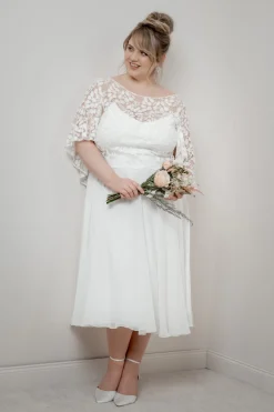 Braut Chiffonrock in Ivory – Emmi Curvy<noni Clearance
