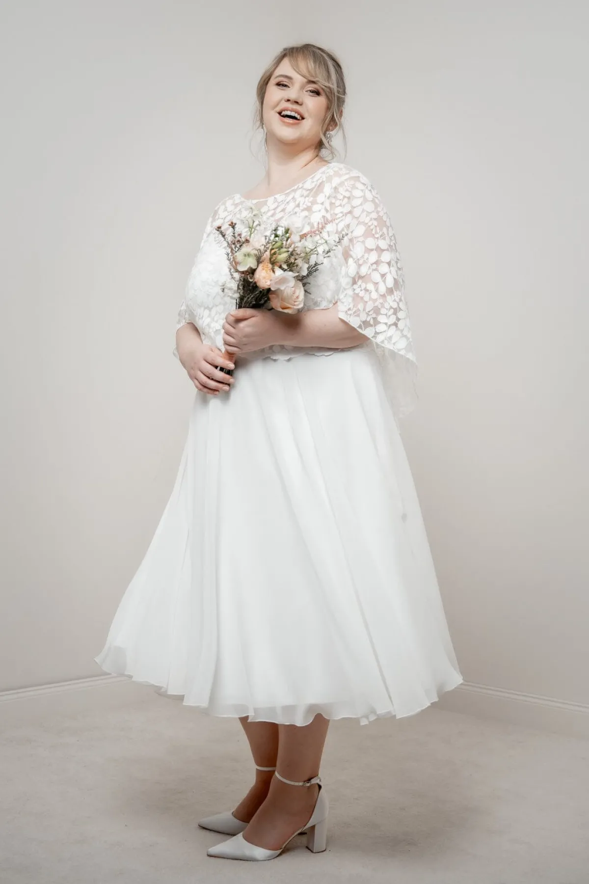 Braut Chiffonrock in Ivory – Emmi Curvy<noni Clearance