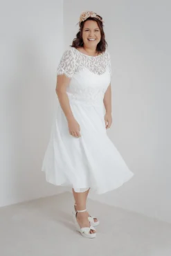 Braut Chiffonrock in Ivory – Emmi Curvy<noni Clearance