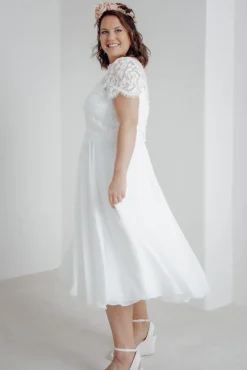 Braut Chiffonrock in Ivory – Emmi Curvy<noni Clearance