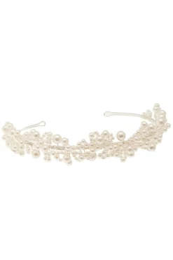 Braut Diadem mit Perlen in Ivory<Poirier Best