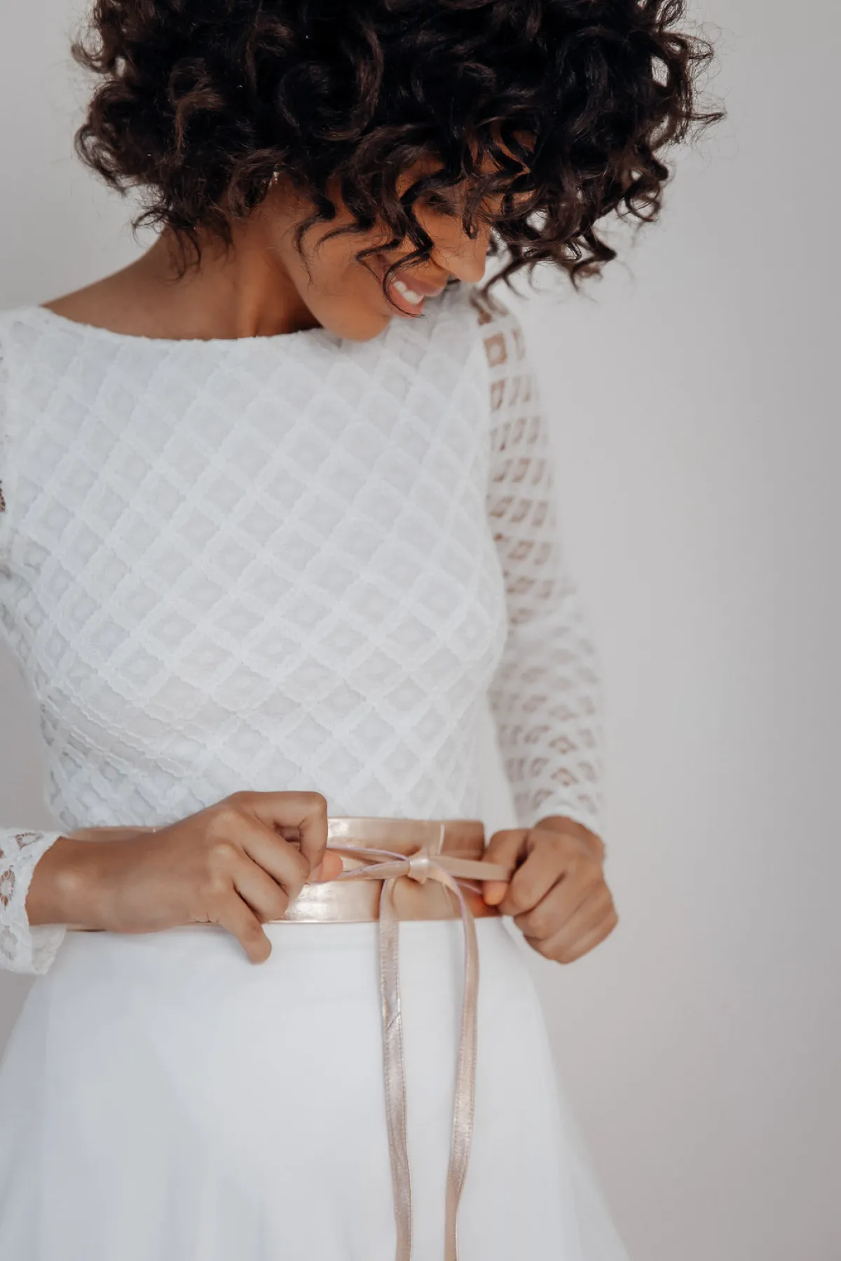 Brautgürtel Roségold, aus feinem Leder – Marielle<noni Discount