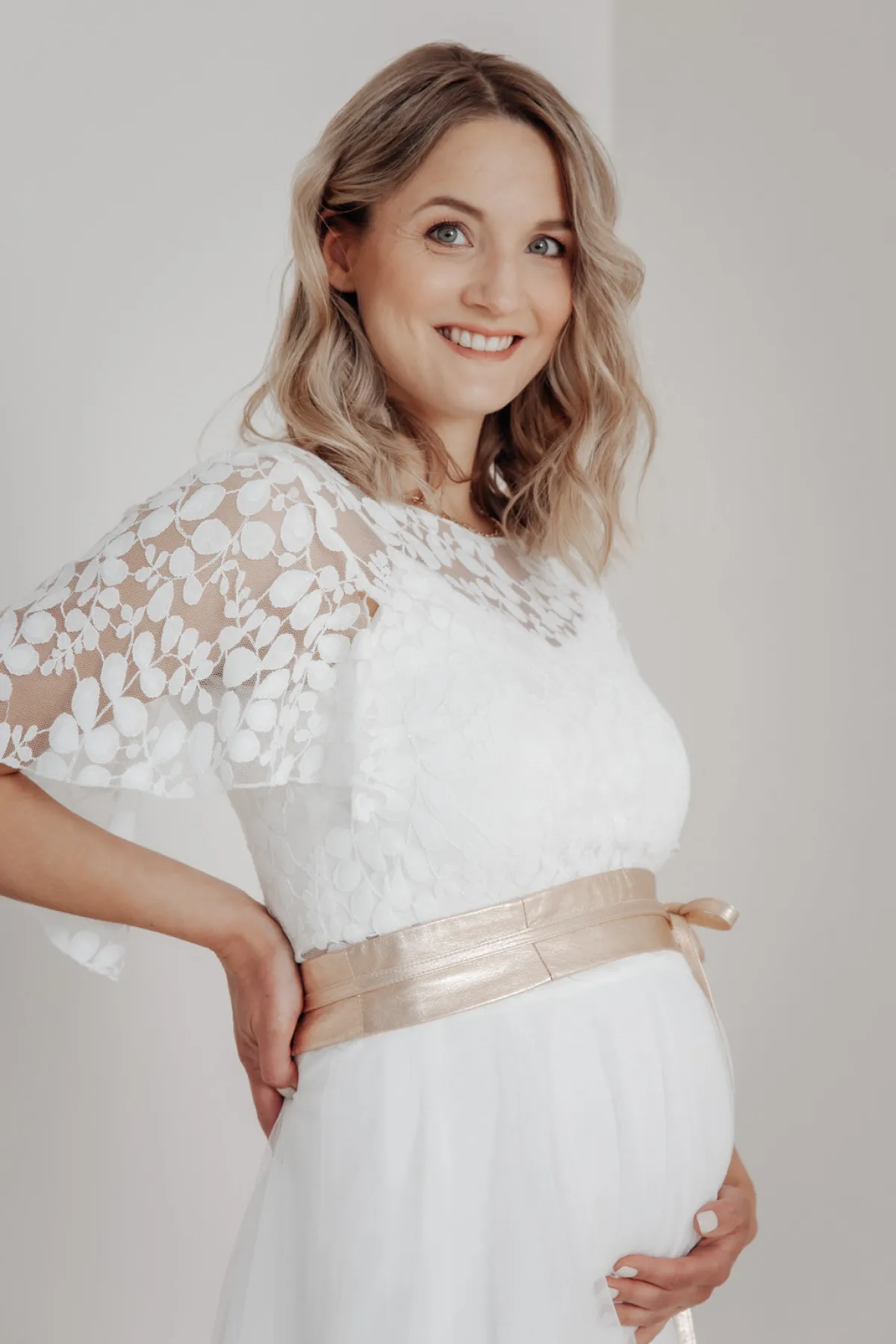Brautgürtel Roségold, aus feinem Leder – Marielle<noni Discount