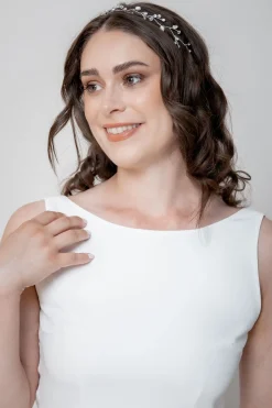Braut Haarband mit Schmucksteinen und Perlen<Weise Online
