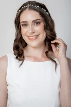 Braut Haarband mit Süßwasserperlen und Strass<Weise New