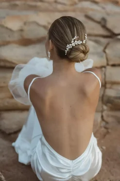 Braut Haarkamm mit großer Perlenverzierung<La Chia Clearance