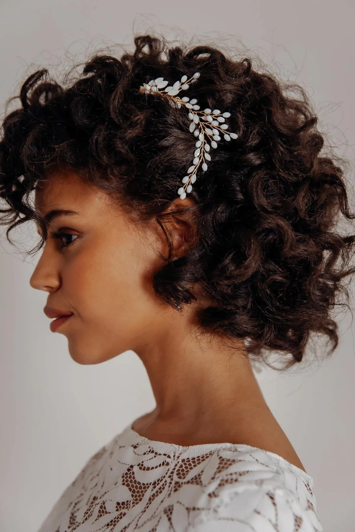 Braut Haarklammer, Haarschmuck mit Opalsteinen<La Chia Hot