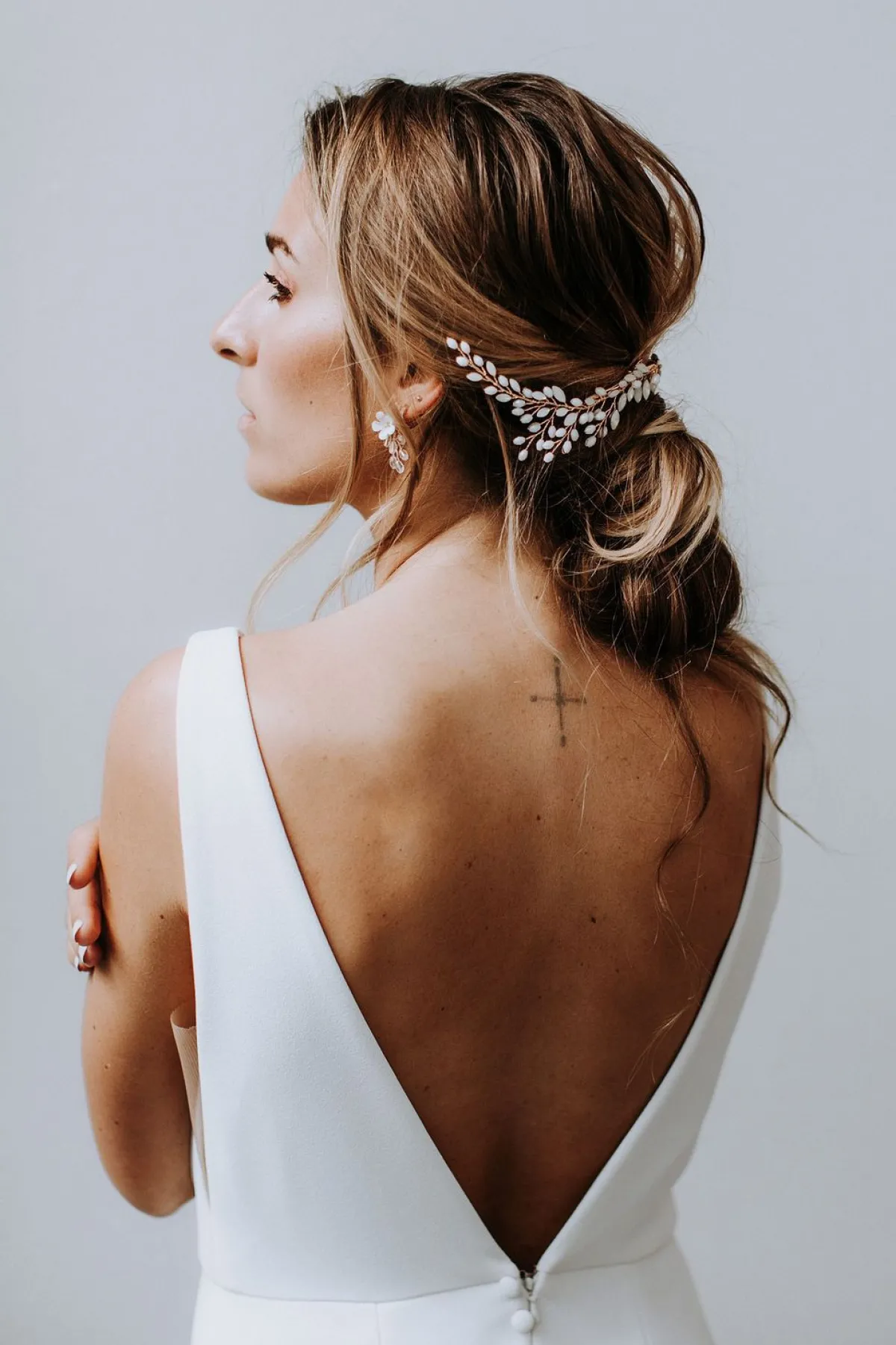 Braut Haarklammer, Haarschmuck mit Opalsteinen<La Chia Hot