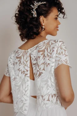 Braut Haarklammer, Haarschmuck mit Opalsteinen<La Chia Hot
