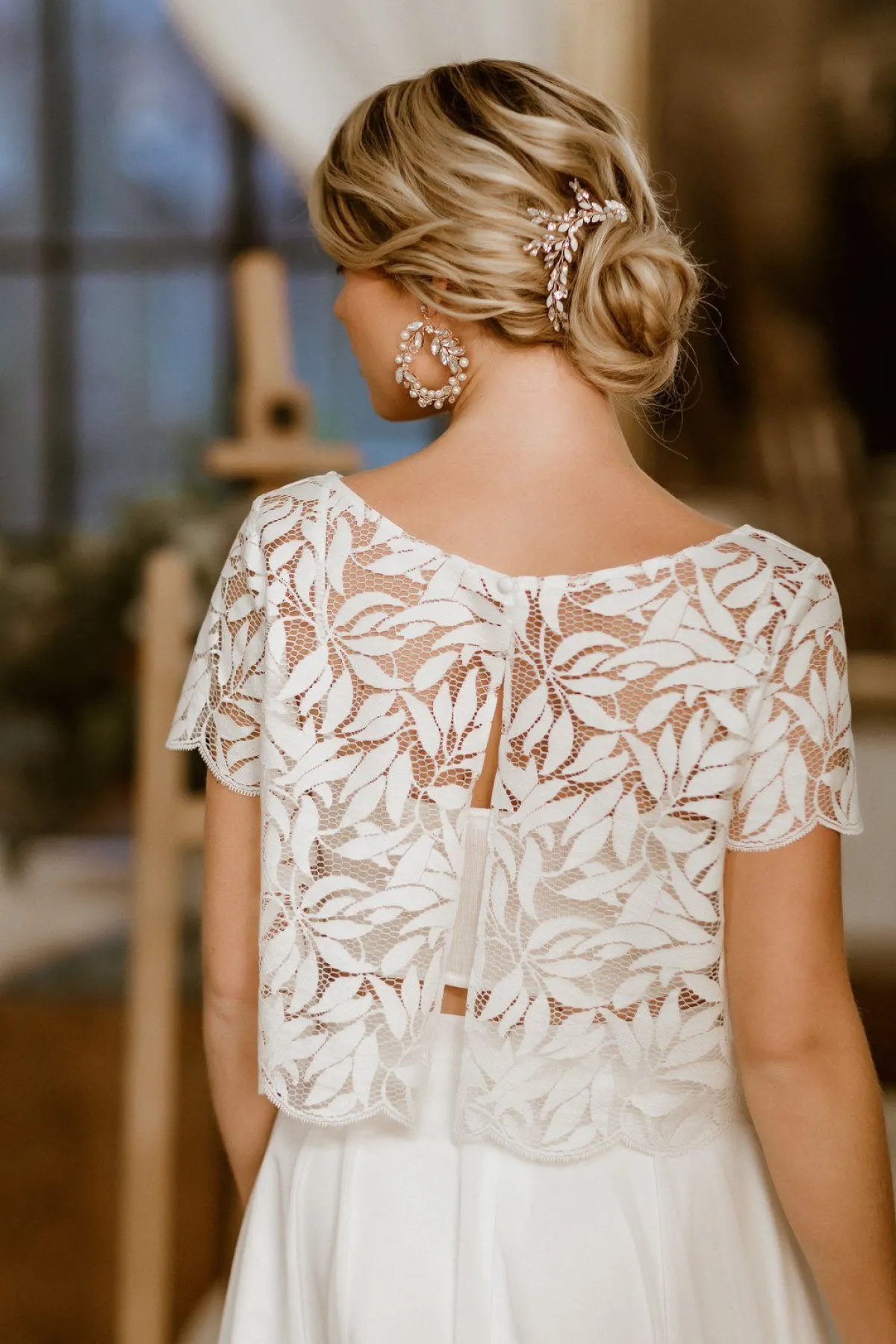 Braut Haarschmuck, Haarspange mit Strass und Kristall<La Chia Clearance