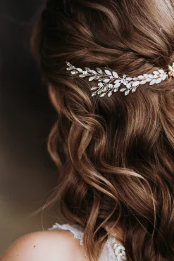 Braut Haarschmuck, Haarspange mit Strass und Kristall<La Chia Clearance