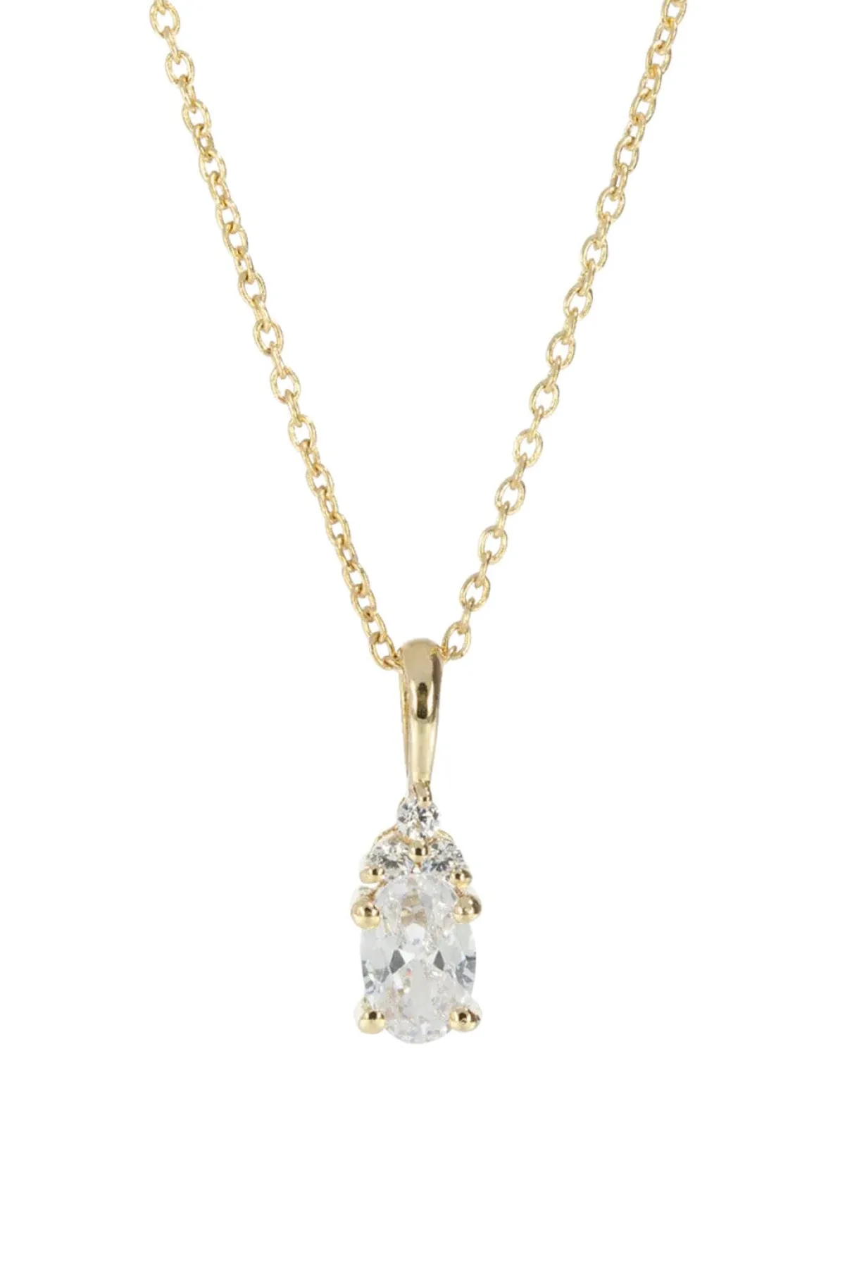 Braut Halskette mit ovalem Kristall-Anhänger – Dazzling Beauty<Juvelan Online