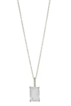 Braut Halskette mit Smaragdschliff-Kristall – Icon<Juvelan Discount