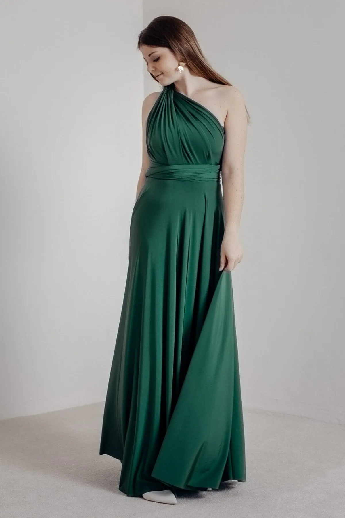 Brautjungfernkleid zum Wickeln – Ballgown Forest Green<twobirds Outlet