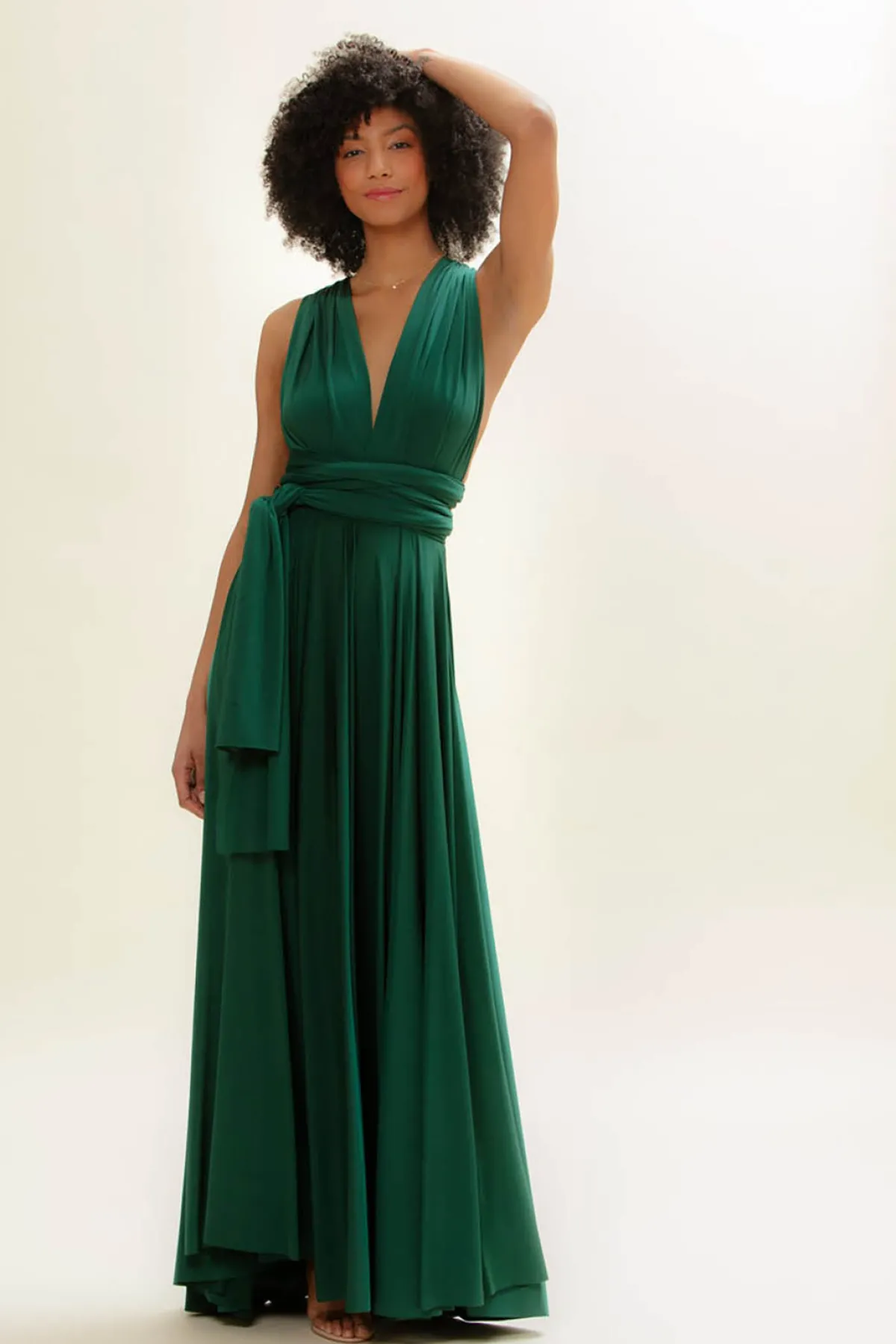 Brautjungfernkleid zum Wickeln – Ballgown Forest Green<twobirds Outlet