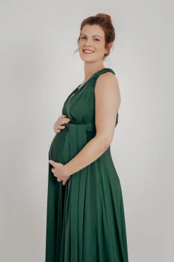 Brautjungfernkleid zum Wickeln – Ballgown Forest Green<twobirds Outlet