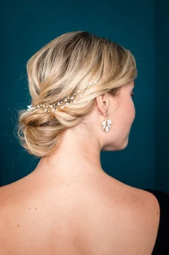 Braut Kristall-Ohrstecker in Mondstein-Farbe<La Chia Clearance