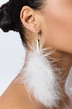 Braut Ohrringe mit Feder-Anhängern<Poirier Clearance