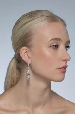 Braut Ohrstecker mit Strass-Anhängern<Poirier Outlet