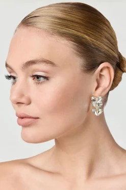Braut Ohrstecker mit Strass-Herzchen<Poirier Discount