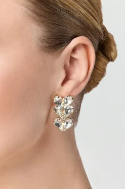 Braut Ohrstecker mit Strass-Herzchen<Poirier Discount