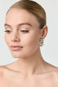 Braut Ohrstecker mit Strass-Herzchen<Poirier Discount