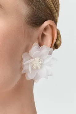 Braut Ohrstecker mit Tüllblüten<Poirier Outlet