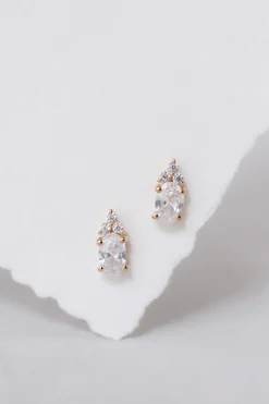 Braut Ohrstecker mit Zirkonia Kristallen - Dazzling Beauty<Juvelan Outlet