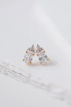 Braut Ohrstecker mit Zirkonia Kristallen - Dazzling Beauty<Juvelan Outlet