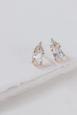 Braut Ohrstecker mit Zirkonia Kristallen - Dazzling Beauty<Juvelan Outlet