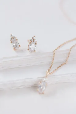 Braut Ohrstecker mit Zirkonia Kristallen - Dazzling Beauty<Juvelan Outlet