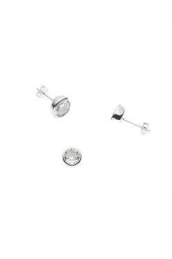 Braut Ohrstecker und Halskette mit Strass<Poirier Online
