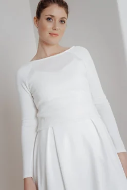 Braut Pullover aus Feinstrick mit V-Ausschnitt<forever & eva New