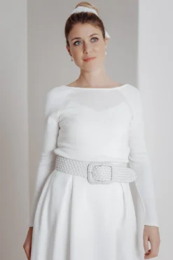 Braut Pullover aus Feinstrick mit V-Ausschnitt<forever & eva New