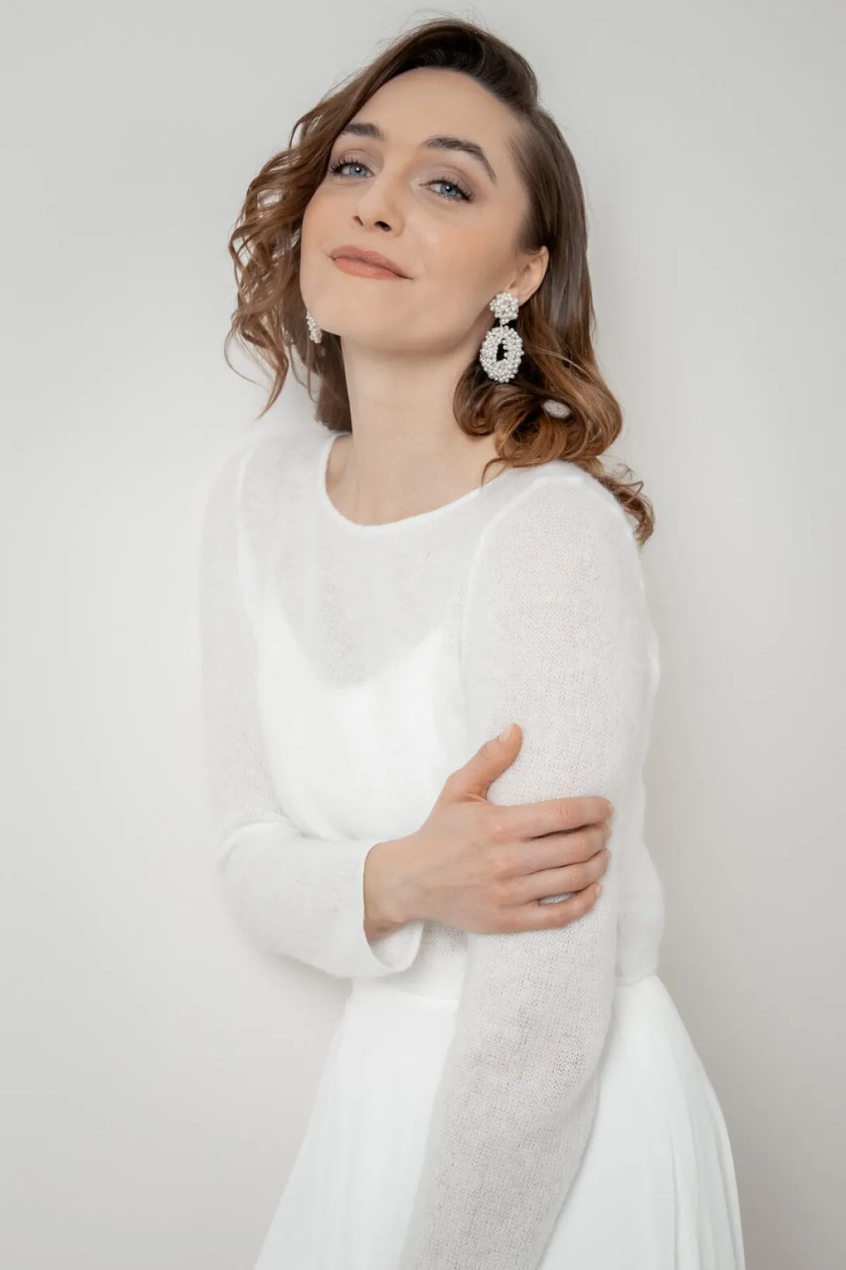 Braut Pullover aus Mohair-Strickmix – Suvi<noni Sale