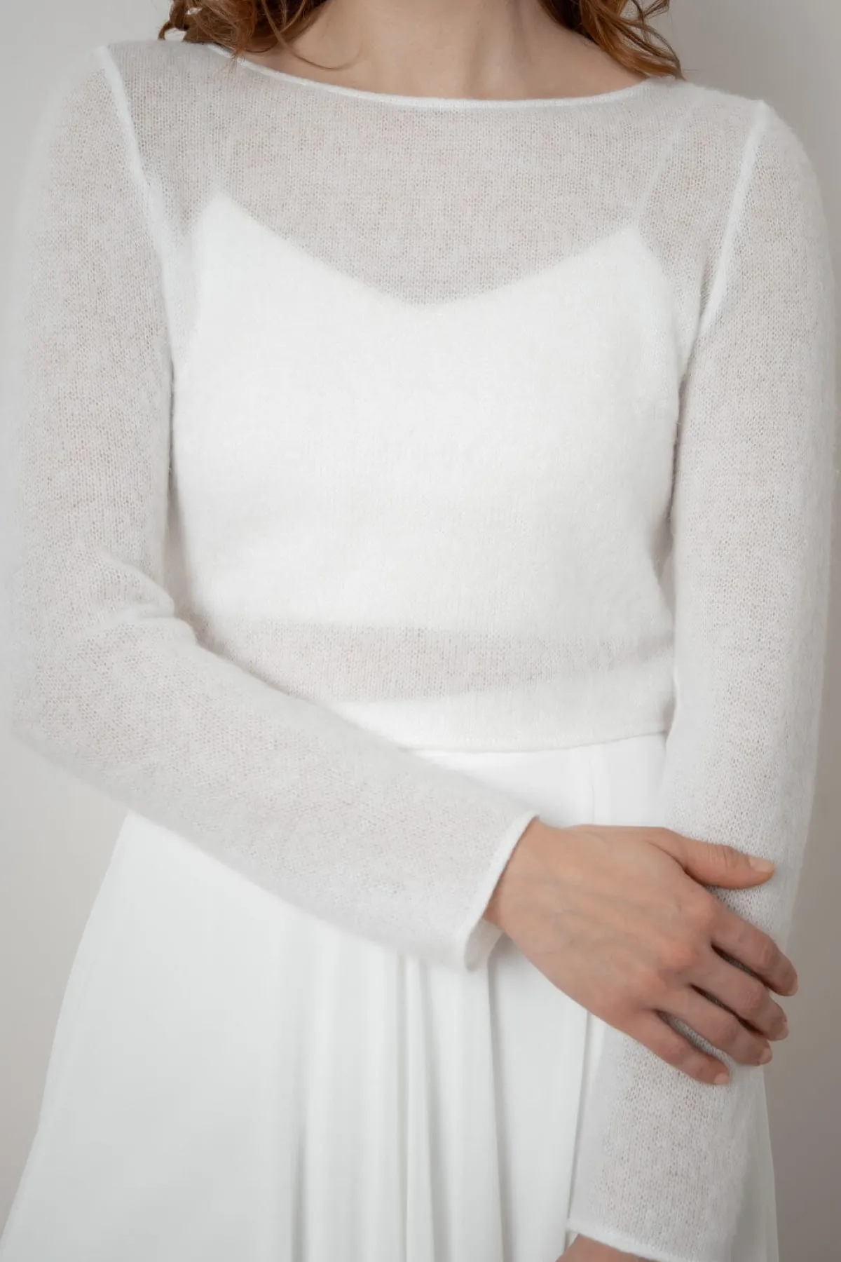 Braut Pullover aus Mohair-Strickmix – Suvi<noni Sale