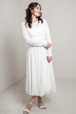 Braut Pullover mit Rückenausschnitt<Bianco Evento New