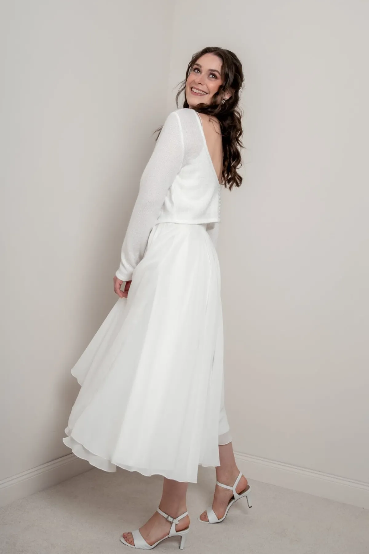 Braut Pullover mit Rückenausschnitt<Bianco Evento New