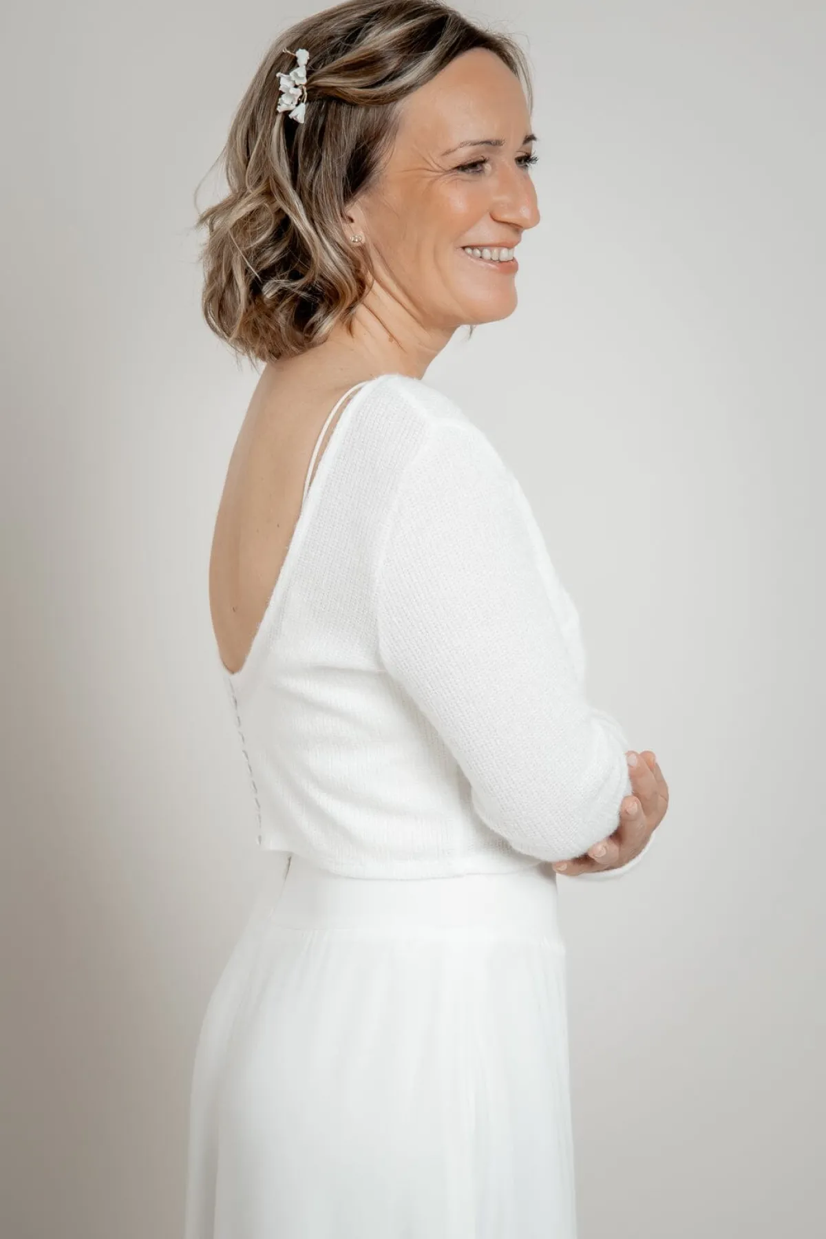 Braut Pullover mit Rückenausschnitt<Bianco Evento New