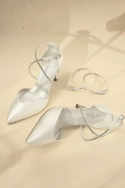 Braut Pumps mit funkelndem Riemen – Marielle Ivory Satin | G.Westerleigh<G. Westerleigh Hot