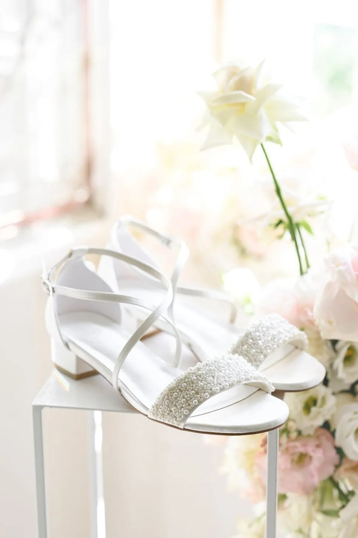 Brautsandale mit Perlen – Layla Ivory Satin | G.Westerleigh<G. Westerleigh Best