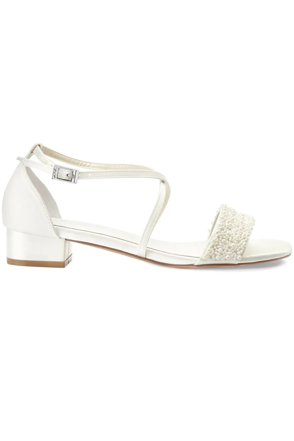 Brautsandale mit Perlen – Layla Ivory Satin | G.Westerleigh<G. Westerleigh Best